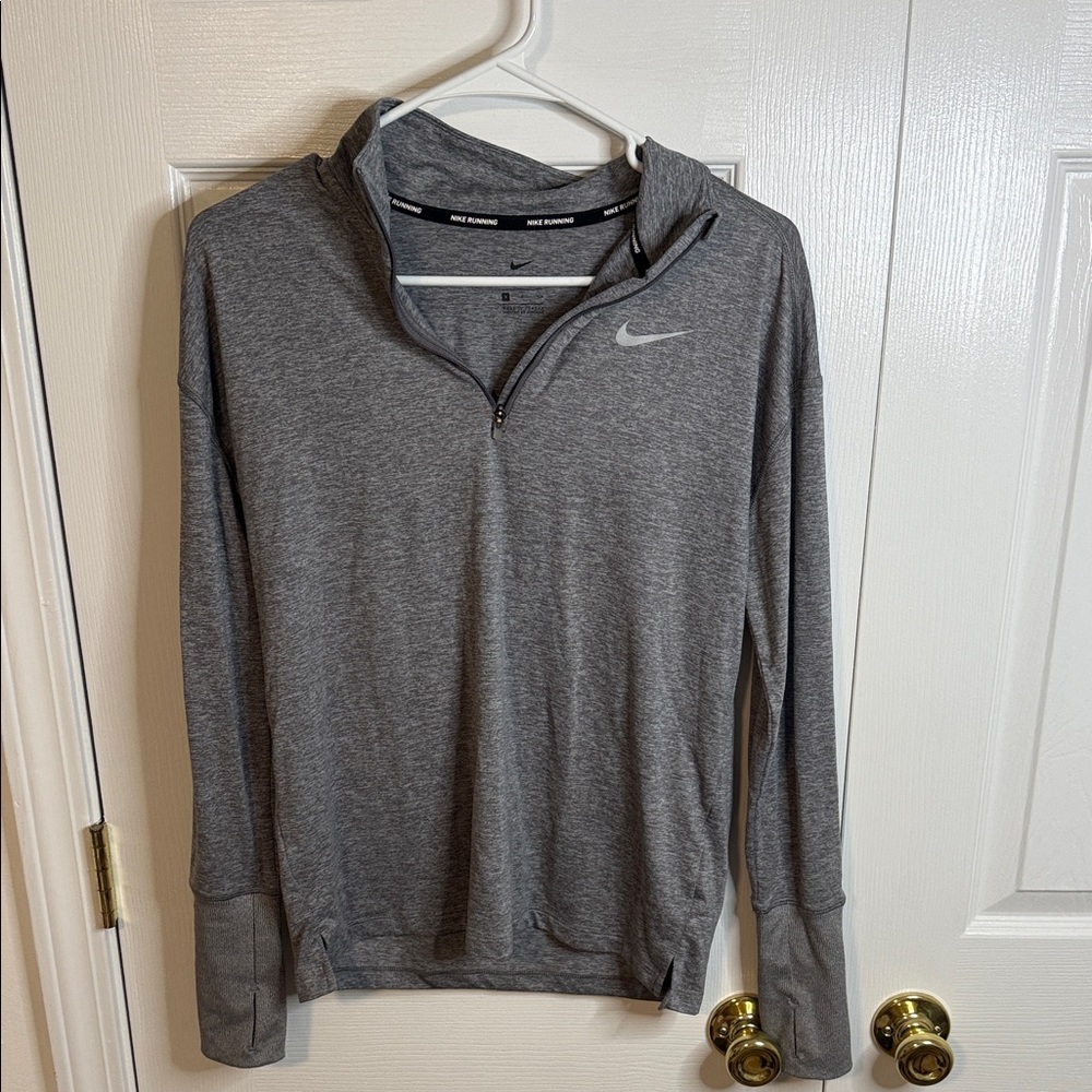 Nike Men's Heather Gray Zip-Up Sweater